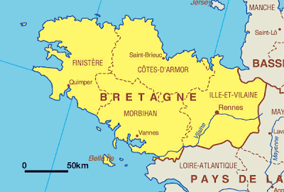 Bretagne Régional Carte de la Ville | Carte Régional de la Ville Françaises